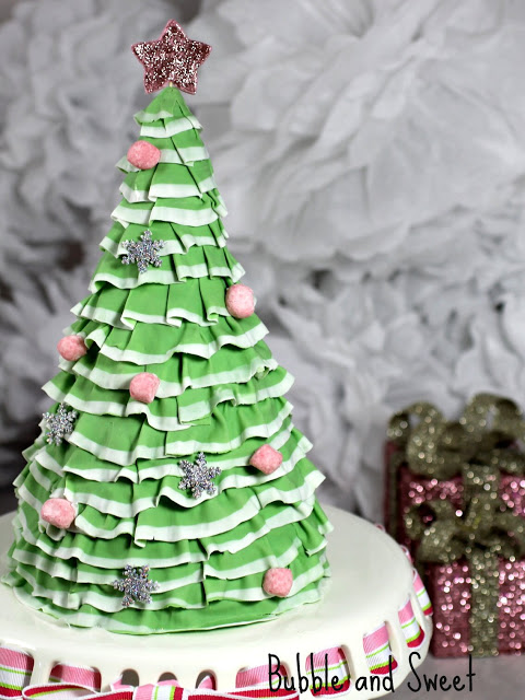 christmas tree ruffle cake a decorated cake
