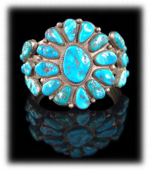 vintage_navajo_cluster_turquoise_bracelet_1981lar