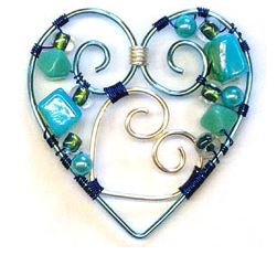 wire wrapped heart tutorial 1