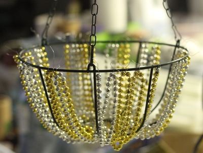 Как купить светодиоднюу люстру с декором из граненых стеклянных бусин на кольцевом каркасе THERA?