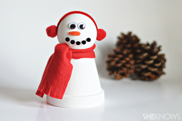 Clay-pot-snowman