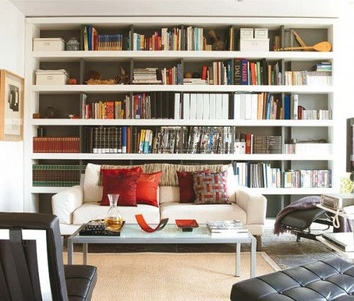 home-library-in-a-living-room