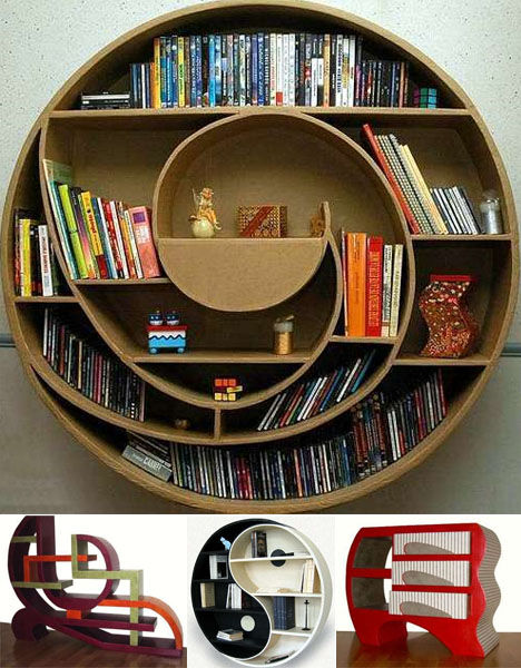 round-strange-bookcase-designs