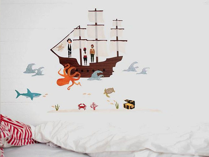 pirate-sea-creatures-wall-stickers