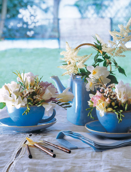 using-tableware-as-planters-and-vases