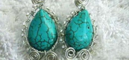 Oval-Shaped-Turquoise-Earrings-Jewelry-Making-Tuto