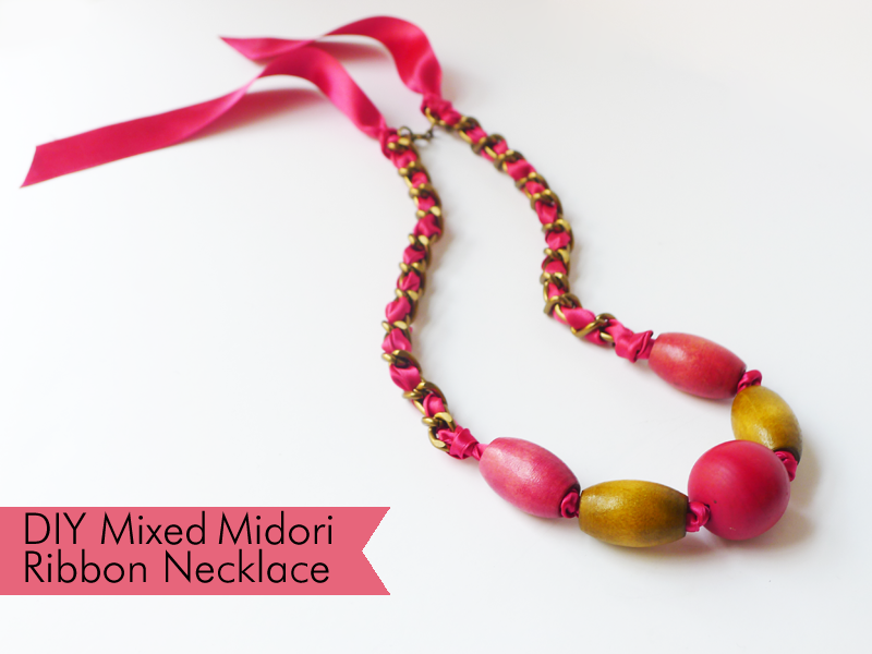 diy mixed ribbon necklace copy
