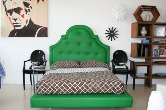 bright-emerald-green-upholstered-bedframe-and-headboard-color-of-the-month-for-march-2012-gorgeous-green-home-decor-and-design-ideas
