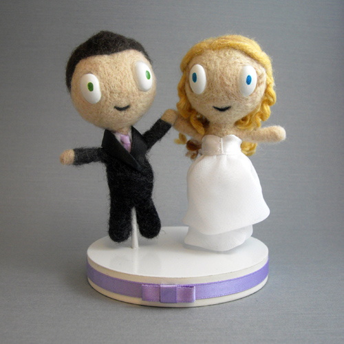 Felted Cake Topper Front