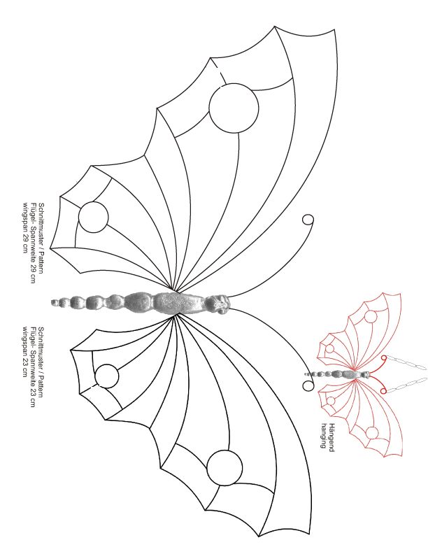 Stained Glass Patterns for FREE 992 Butterfly