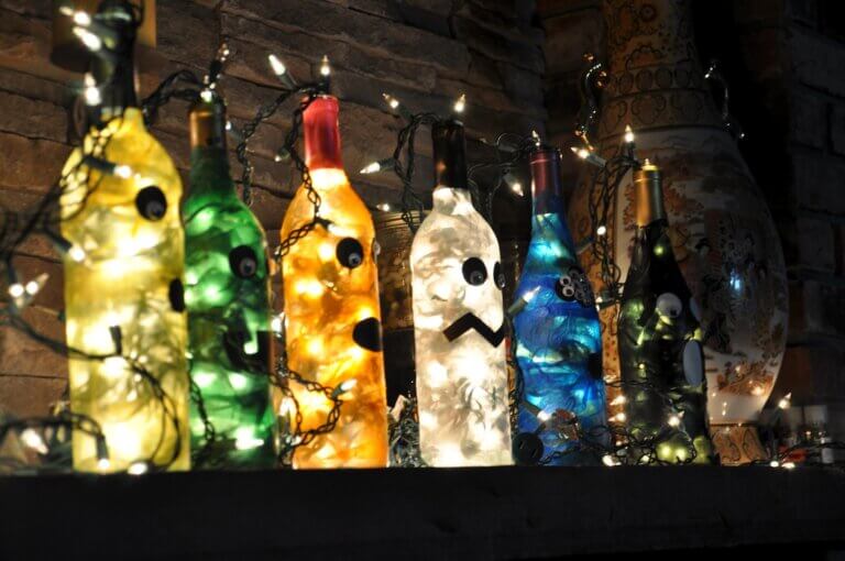 Upcycled Wine bottles